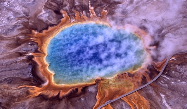 geothermal energy spring in the mountain