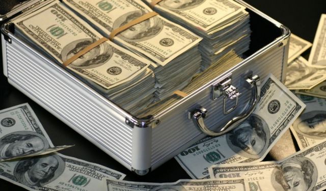 suitcase with money